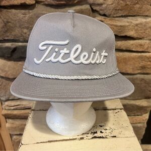 Titleist Light Gray Rope Cap snap back.